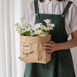 Cute Days ins Retro Style Letter Kraft Paper Gift Bag Refrigerator Packaging Desktop Large Capacity Storage