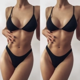 Однотонный сексуальный купальник, пляжные штаны, 2020, европейский стиль