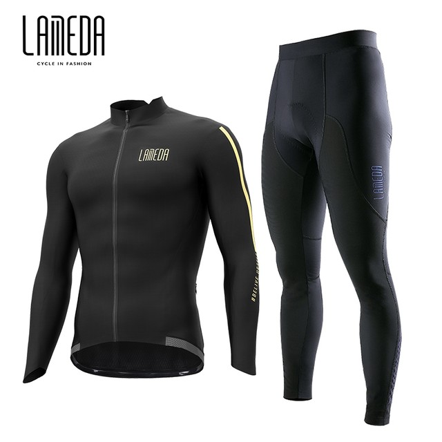 Lampada autumn and winter fleece windproof cycling clothing suit men's warm jacket mountain road cycling clothing equipment