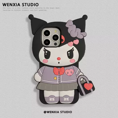 3D Cartoon Soft Anime Soft Cute Girls Phone Cases Covers  iPhone 15, iPhone 14, iPhone 13, iPhone 12, iPhone 11