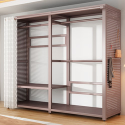 Clothes Rack Floor-Standing Open Wardrobe Carbon Steel Home Use Small Apartment Walk-In Closet 2026 New Model Metal Clothing and Hat Storage Rack