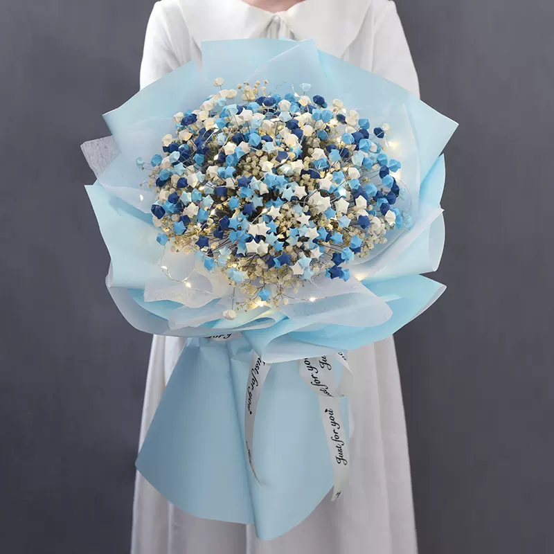 折星星花束diy材料包星星折纸手工生日5情人节礼物送男女