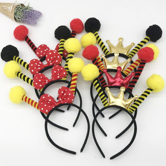 Party parties performed props cartoon animals dressing headdress COS children's little bee tentacle head hoop
