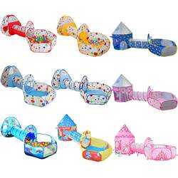 Children's Tent Crawling Play Tunnel Cabin Boys and Girls Baby Pretend Play Toy Playhouse Ocean Ball Pool