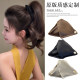Satin Hepburn triangle grabber female high-end 2025 new style shark clip on the back of the head high ponytail hairpin headwear