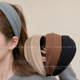 High-ceiling gray hairband with wide edges for women 2025 new daily wear headband pressed hair bundle hairpin headwear