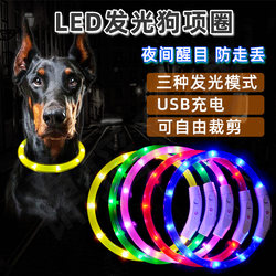 Dog Luminous Collar for Night Walks, Glow-In-The-Dark Night Light for Large and Small Dogs, Rechargeable Pet Anti-Lost Collar