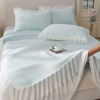 
Category a maternal and infant grade cooling mat, ice silk mat, washable, machine washable, cool bean mat, bed skirt, three-piece set, air-conditioned soft mat