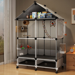 Parrot Cage for Home Use, New Model for Cockatiels, Budgerigars, and Finches, Breeding Cage with Horizontal Bars, Anti-Splash Bird Cage, Extra Large Size