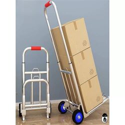 Folding Portable Non-Stainless Steel Four-Wheel Swivel Shopping Cart Grocery Cart Luggage Trolley Handcart for Carrying Goods