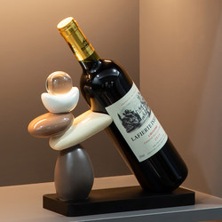 Time Brings Fortune Red Wine Rack Ornament Wine Cabinet Decoration Light Luxury High-End Sophisticated Living Room Sideboard Home Decor