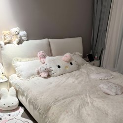 【Sleeping Happiness Essential】Cute Cat Bedside Cushion Dormitory Bedroom Pillow Large Backrest Hug Pillow