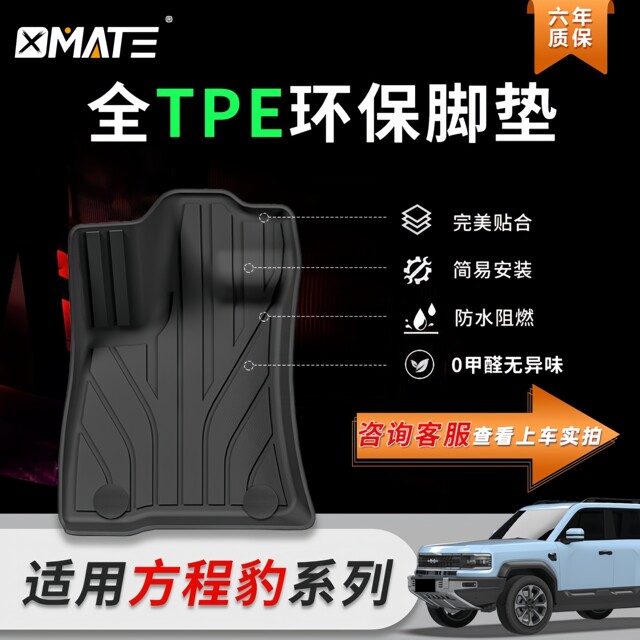 Applicable Formula Leopard 8 Formula Leopard 5 full surround TPE car foot pad 0 formaldehyde 0 formaldehyde tail box main cushion
