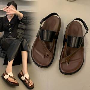 
Fashionable Roman sandals style thong sandals for women 2027 new summer niche fashion thong toe beach sandals gift