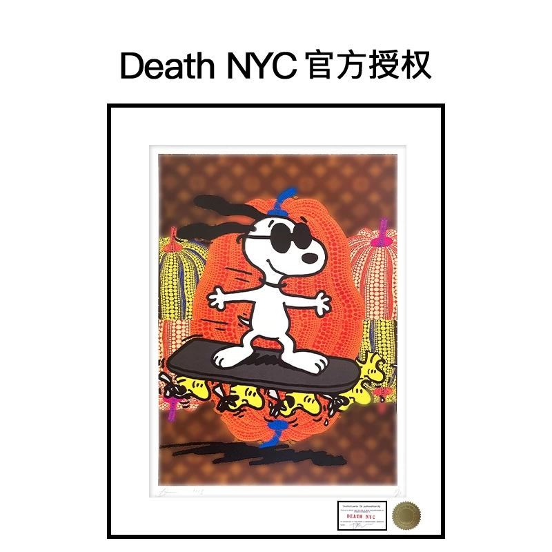 なるみ様専用】【額装セット】【DEATH NYC】Snoopy DEATH NYC 額付き