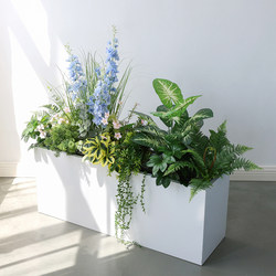 Simulated Plant Landscaping, Bionic Fake Green Plants, Partition Flower Trough Box, Landscape, Light Luxury, High-End Indoor Window Display Decorations