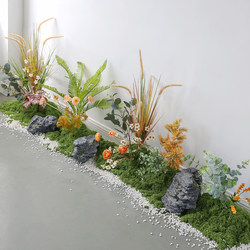 Bionic Artificial Green Plants for Landscaping under Stairs, Light Luxury High-End Simulated Window Display Decorative Landscape Plants, Indoor Floral Arrangements