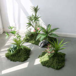 Artificial Flowers for Landscaping, Micro-Landscape, Fake Green Plants, Moss, Interior Decoration, Light Luxury, High-End Bionic Plants, Stairway Ornaments