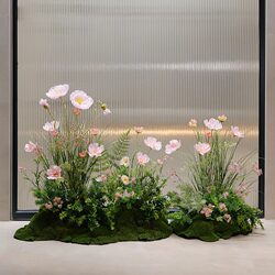 High-End Fashionable Artificial Poppy Plant for Living Room Home Decoration Floral Art ins Style Integrated Potted Green Plant