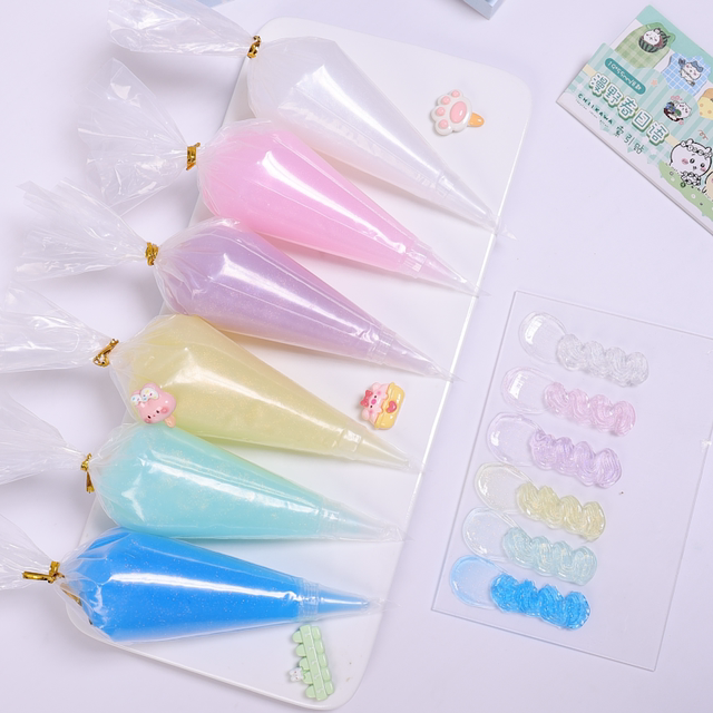 
Cream polarized glue transparent crystal system pearled crystal glue mobile phone case handmade DIY material hair clip