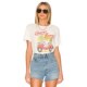 Junk Food White Round Neck T-shirt Cartoon Pattern Loose Casual Short Sleeve Top REVOLVE Niche New Style
