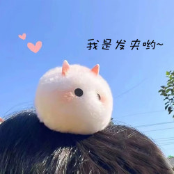 Cute Little Rabbit Plush Hair Clip for Women, Autumn and Winter Bangs Clip, Cat Ear Hairpin, Traceless Duckbill Clip Hair Accessory