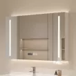 Gỗ Chắc Chắn Thông Minh Gương Phòng Tắm Phòng Tắm Treo Tường Chậu Rửa Có Giá Để Đồ Tích Hợp Vanity Mirror Có Giá Để Đồ Gương Tủ