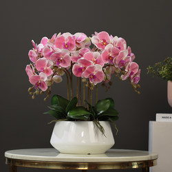 Flowers and Dreams Artificial Butterfly Orchid Fake Flowers Living Room Decoration Ornaments Desktop Orchid Potted Plants Dining Table Flowers Light Luxury Floral Art