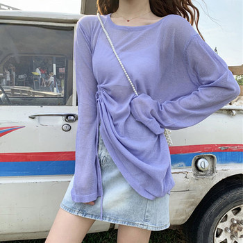 300jin [Jin is equal to 0.5 kg] Ice silk knitted thin -piece sunscreen blouse
