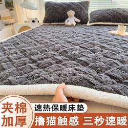 Taffeta Milk Velvet Mattress Pad, Home Use Mattress Pad, Thickened Blanket Pad, Autumn and Winter Warm Bed Pad