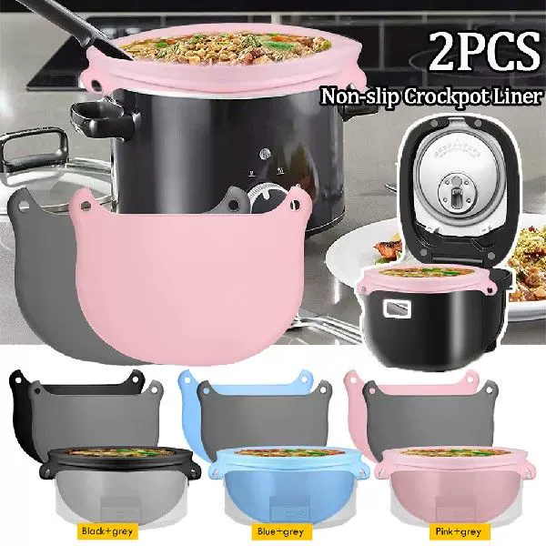 2pcs Crockpot Liner Reusable Silicone Slow Stewpot Stew Pouches