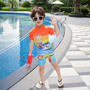 
Ultraman swimsuit children's clothes boys split baby suit new fashionable swimsuit little boy summer