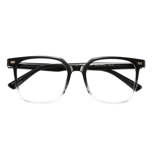 
Black and white gradient large frame glasses for women with myopia can match the degree of blue light and non-faced face to show small square face eyes frame