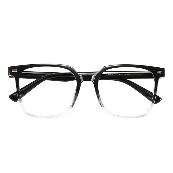
Black and white gradient large frame glasses for women with myopia can match the degree of blue light and non-faced face to show small square face eyes frame