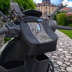 Electric Scooter Front Bag for Motorcycles and Scooters, Universal for Riders, Delivery Navigation Touch Screen, Horizontal and Vertical Screen
