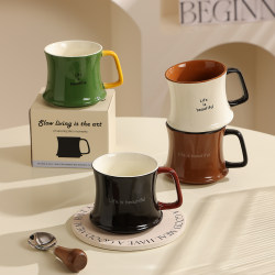 Ceramic Mug, Niche High-End Creative Coffee Cup, ins Style Original Cup, Household Drinking Cup, Couple's Water Cup
