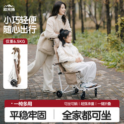 Xinguangyang Outdoor Folding Push Chair, Lightweight Folding Trolley for the Elderly, Children, and Travel, Foldable Cart