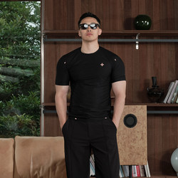 Basic Unit Basic Unit Tight-Fitting Short-Sleeved Sports T-Shirt Elastic Slim-Fit Fitness Clothes New Style