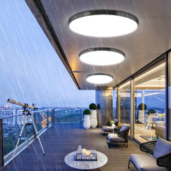 Ultra-Thin Round Light Luxury Style Led Balcony Ceiling Light Indoor Corridor Outdoor Corridor Insect-Proof Waterproof Three-Proof Super Bright