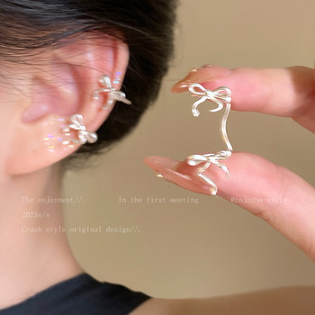
Bow without ear piercings integrated ear clip ear bone clip