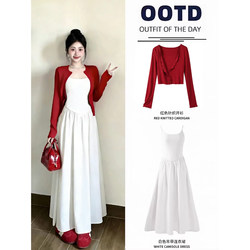 White Spaghetti Strap Dress for Women, Beautiful Early Spring and Summer Outfit, Stunning First Love White Moonlight Long Dress