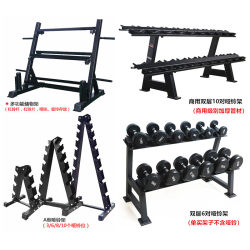 Three-Tier Dumbbell Rack for Commercial Gyms, Holds 15 Pairs of Dumbbells, Available in 3 Pairs/6 Pairs/8 Pairs/10 Pairs Dumbbell Storage Rack