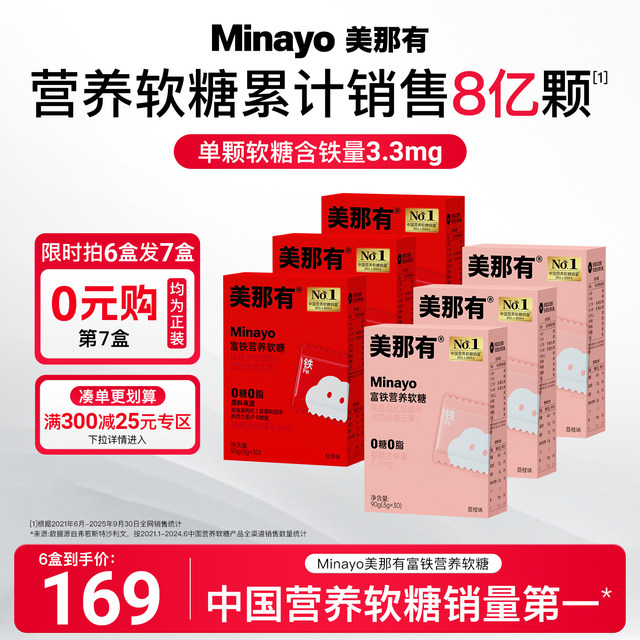 Minayo Iron Rich Gummies Vitality Iron Teen Women Iron Supplement Pregnant Women