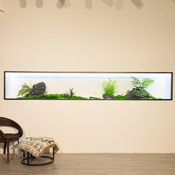 Indoor Entryway Wall Cabinet Micro-Landscape Corner Corridor Floor Landscaping Window Display Artificial Short Green Plant Decorative Ornaments