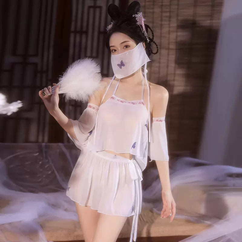 寝服款女公主汉服古风超仙性感古代睡裙贵妃古装睡衣宫廷内衣情调