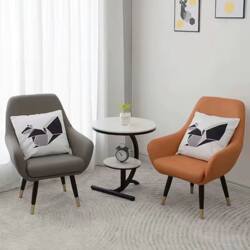 Balcony Tea Table and Chair Set, One Table and Two Chairs, Three-Piece Outdoor Table and Chair Set, Casual Small Tea Table, Round Table, Sofa Side Table, Internet Celebrity Style