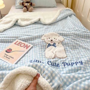 
Class A small fresh milk velvet lamb velvet blanket sofa blanket winter thickened blanket office nap blanket cover blanket