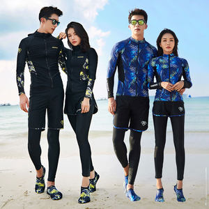 
High-end motorboat clothing diving women long sleeves trousers split sun protection quick-drying couple snorkeling surfing swimsuit men