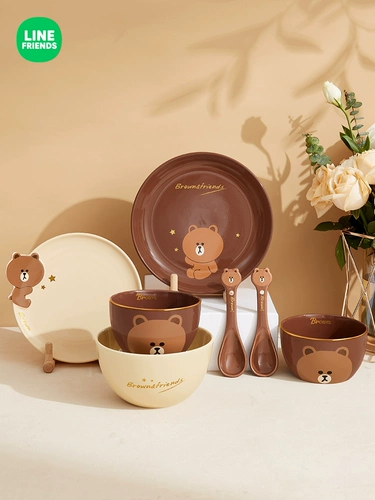 Керамический комплект для домашнего использования, милая посуда, коллекция 2023, изысканный стиль