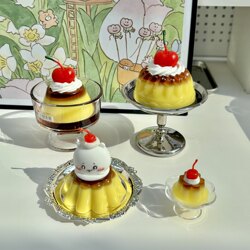 Showa Retro Coffee Shop Vintage Caramel Pudding Niche Desktop Ornament, a Holiday Gift for a Girl to Give to a Best Friend